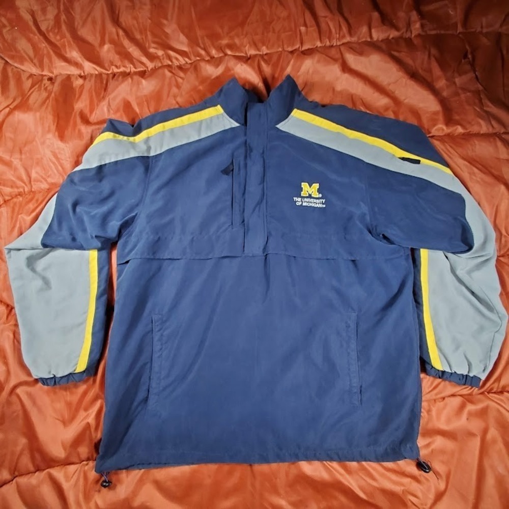Vintage Michigan Wolverines Windbreaker 90s‎ Jacket Colosseum Unisex Size Medium